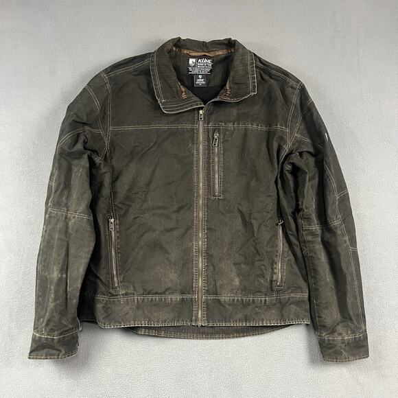 Kuhl Burr Jacket Mens XL Brown Canvas Full Zip Chore Gorpcore Workwear